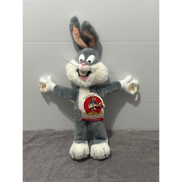 Mighty Star Other - Vintage 1990 Bugs Bunny 50th Birthday Plush Suction Cup Toy Mighty Star Grippits